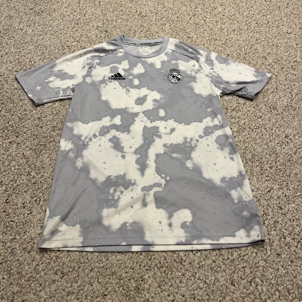 Adidas Real Madrid Parley Jersey M Tie Dye Athleisure Active Soccer Casual